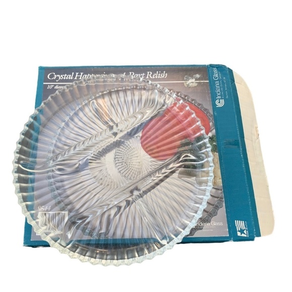 ❄️3/$15❄️ Indiana Glass Relish Dish In Box Vintage Clear Serving Dish - Picture 1 of 6